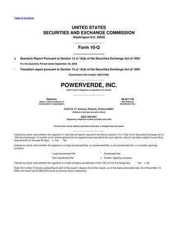 Miniature 374Water 10-Q Rapport trimestriel  
