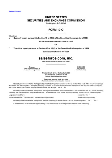 Vorschaubild Salesforce 10-Q Quartalsbericht  