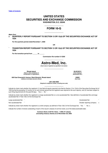 Thumbnail AstroNova, Inc. 10-Q Quarterly Report FY 