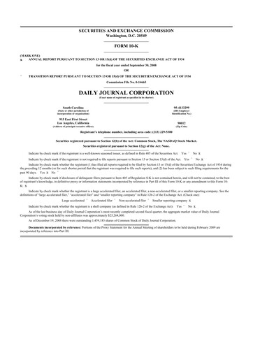 Thumbnail Daily Journal 10-K Annual Report 