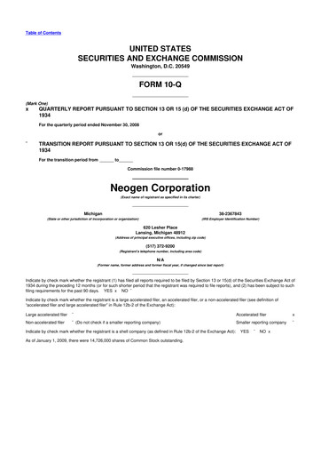 Thumbnail Neogen 10-Q Quarterly Report FY 
