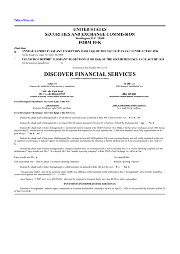 Thumbnail Discover Financial Services 10-K Annual Report 