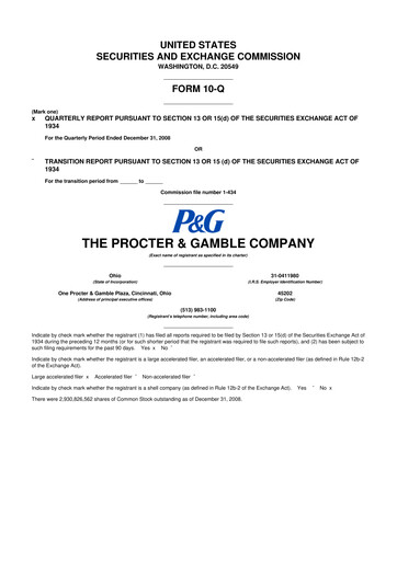 Vorschaubild Procter & Gamble 10-Q Quartalsbericht  