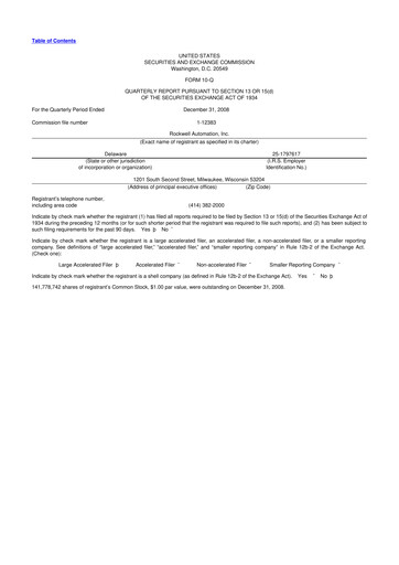 Thumbnail Rockwell Automation
 10-Q Quarterly Report FY 