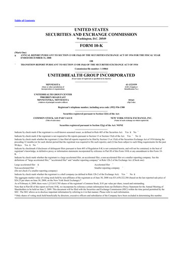 Thumbnail UnitedHealth 10-K Annual Report 