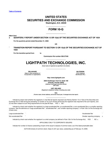 Thumbnail LightPath Technologies 10-Q Quarterly Report FY 