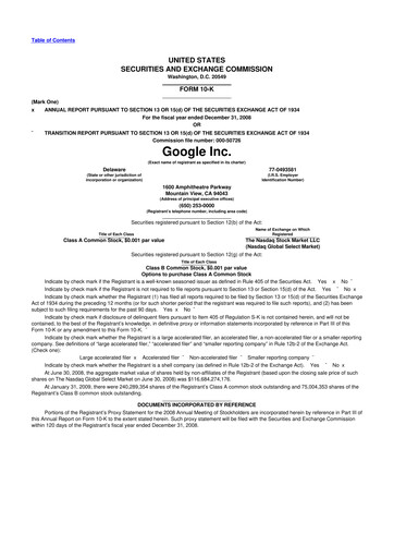 Thumbnail Alphabet (Google) 10-K Annual Report 