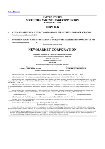 Thumbnail NewMarket Corp 10-K Annual Report 