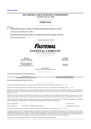 Thumbnail Fastenal 10-K Annual Report 