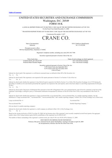 Vorschaubild Crane NXT 10-K Jahresbericht 