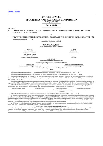 Thumbnail Vmware 10-K Annual Report 