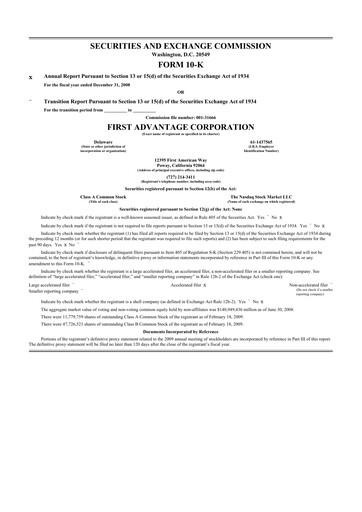 Thumbnail First Advantage 10-K Annual Report 