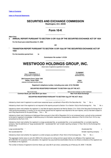 Vorschaubild Westwood Holdings Group 10-K Jahresbericht 