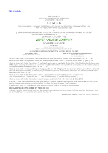 Thumbnail Weyerhaeuser
 10-K Annual Report 