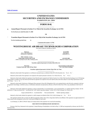 Thumbnail Wabtec 10-K Annual Report 