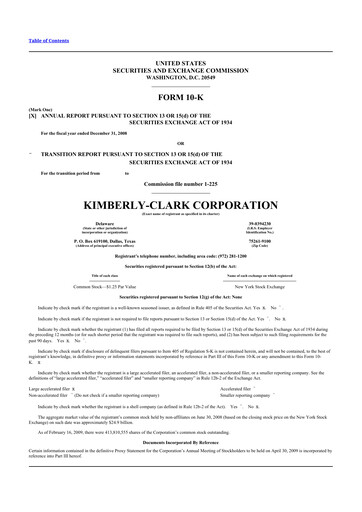 Thumbnail Kimberly-Clark 10-K Annual Report 