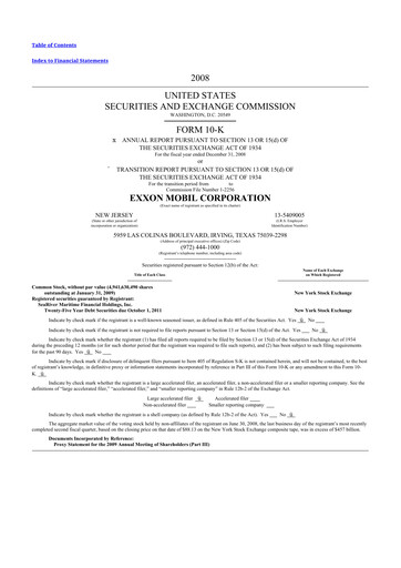 Thumbnail Exxon Mobil 10-K Annual Report 