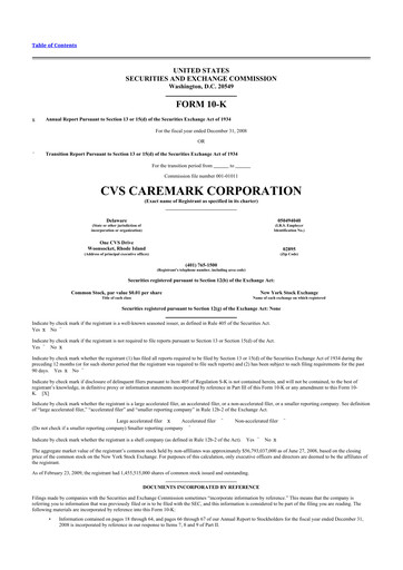 Thumbnail CVS Health 10-K Annual Report 