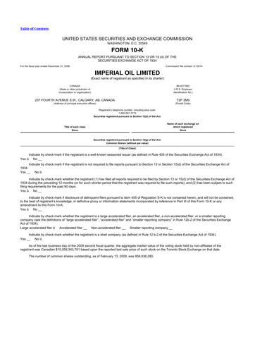 Thumbnail Imperial Oil
 10-K Annual Report 