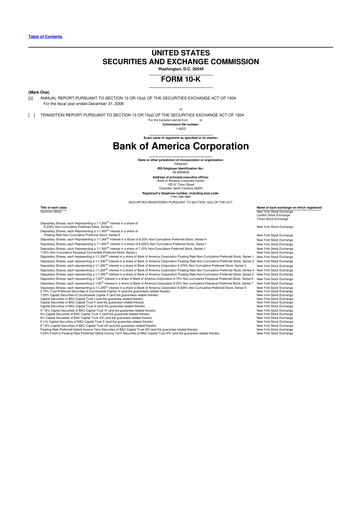 Thumbnail Bank of America  10-K Annual Report 