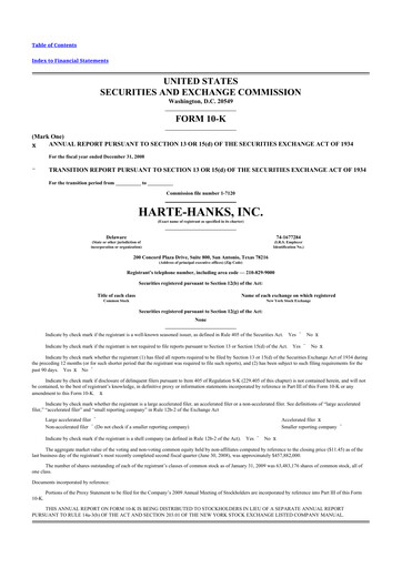 Thumbnail Harte Hanks 10-K Annual Report 