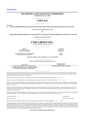 Thumbnail CME Group 10-K Annual Report 