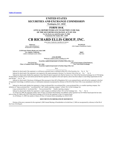 Thumbnail CBRE Group
 10-K Annual Report 