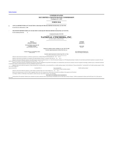 Thumbnail National CineMedia 10-K Annual Report 