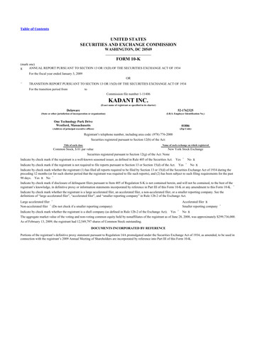 Thumbnail Kadant 10-K Annual Report 