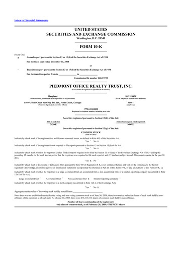 Thumbnail Piedmont Realty Trust 10-K Annual Report 