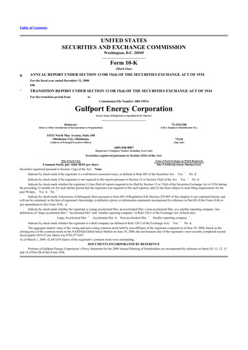 Thumbnail Gulfport Energy 10-K Annual Report 