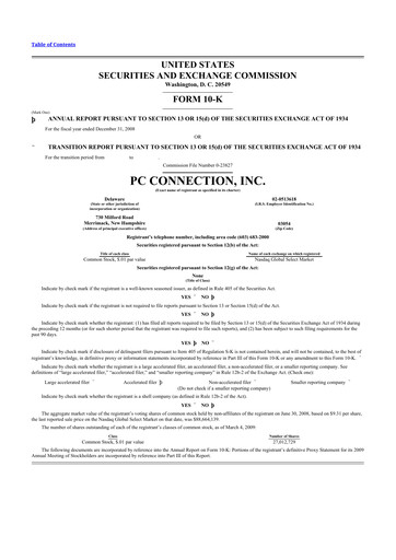 Thumbnail PC Connection
 10-K Annual Report 