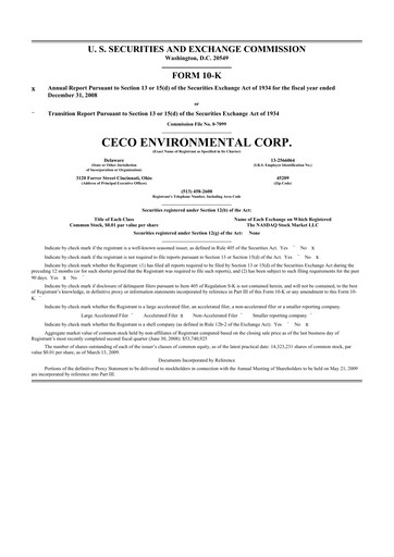 Thumbnail CECO Environmental
 10-K Annual Report 