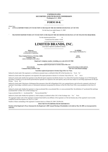 Thumbnail Bath & Body Works 10-K Annual Report 