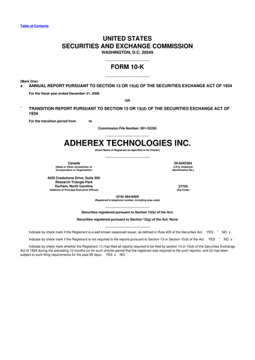 Miniature Fennec Pharmaceuticals 10-K Rapport annuel 