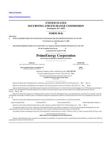 Thumbnail PrimeEnergy Resources 10-K Annual Report 