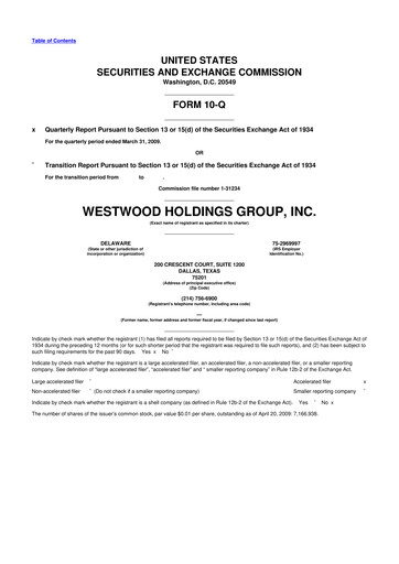 Vorschaubild Westwood Holdings Group 10-Q Quartalsbericht  