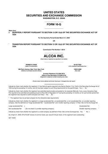 Thumbnail Howmet Aerospace
 10-Q Quarterly Report FY 