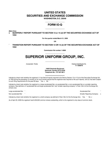 Thumbnail Superior Group of Companies 10-Q Quarterly Report FY 