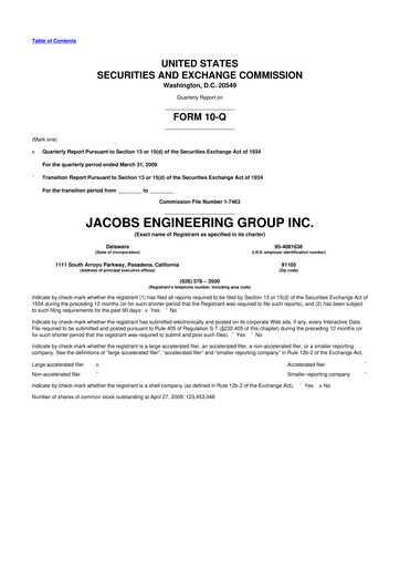 Thumbnail Jacobs Engineering 10-Q Quarterly Report FY 