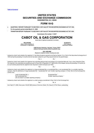 Thumbnail Coterra Energy 10-Q Quarterly Report FY 
