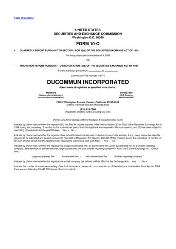 Thumbnail Ducommun 10-Q Quarterly Report FY 