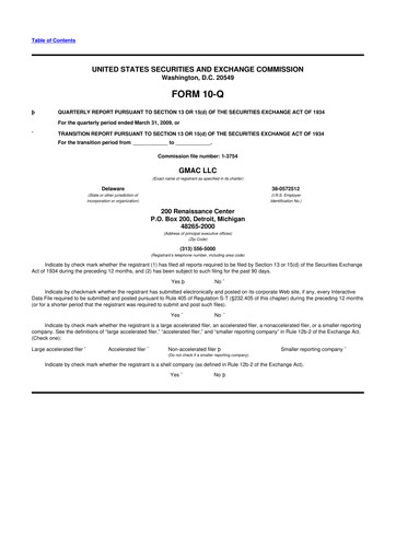 Thumbnail Ally Financial 10-Q Quarterly Report FY 