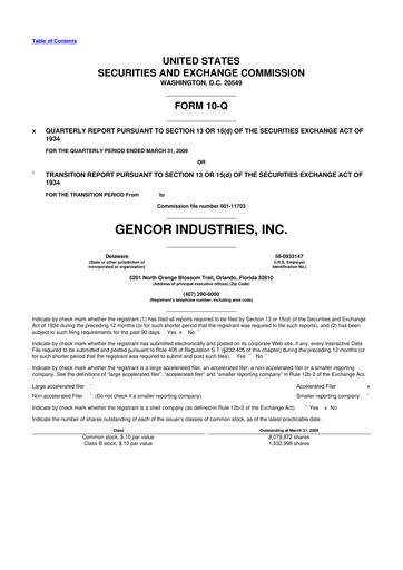 Thumbnail Gencor Industries
 10-Q Quarterly Report FY 