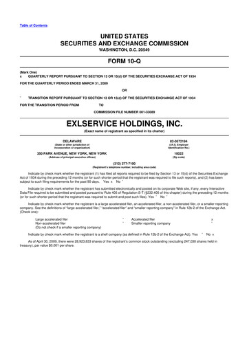 Thumbnail EXL Service
 10-Q Quarterly Report FY 