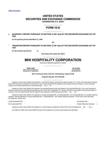 Miniature Sotherly Hotels 10-Q Rapport trimestriel  