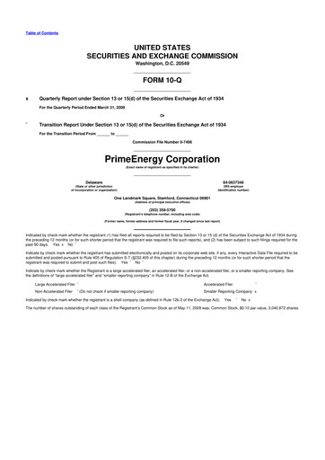 Thumbnail PrimeEnergy Resources 10-Q Quarterly Report FY 