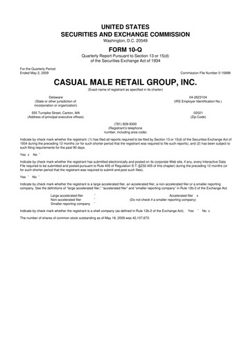 Thumbnail Destination XL 10-Q Quarterly Report FY 