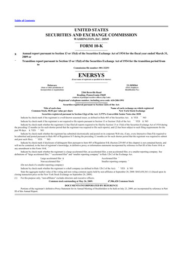 Thumbnail EnerSys 10-K Annual Report 