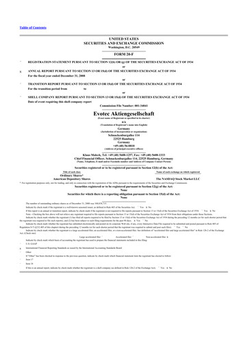 Thumbnail Evotec 20-F Annual Report 